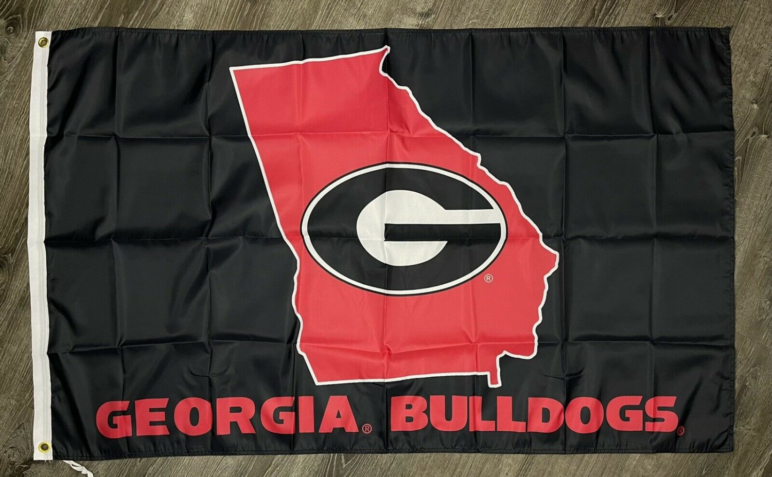 Georgia Bulldogs Flag 3x5 ft Sports Black Banner Man-Cave Garage