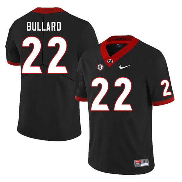 Georgia Bulldogs Javon Bullard Jersey #22 College Football Game Black