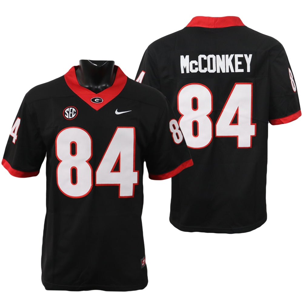 Georgia Bulldogs Ladd McConkey Jersey #84 College Football Game Black Alternative