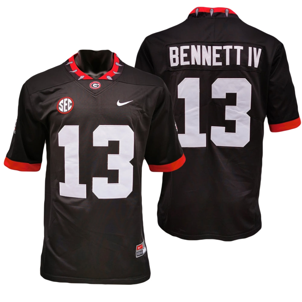 Georgia Bulldogs Stetson Bennett Jersey #13 College Football Game Black