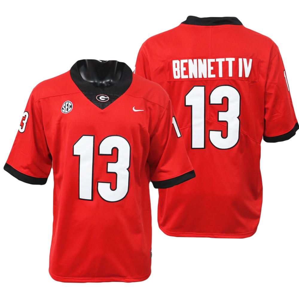 Georgia Bulldogs Stetson Bennett Jersey #13 College Football Game Red