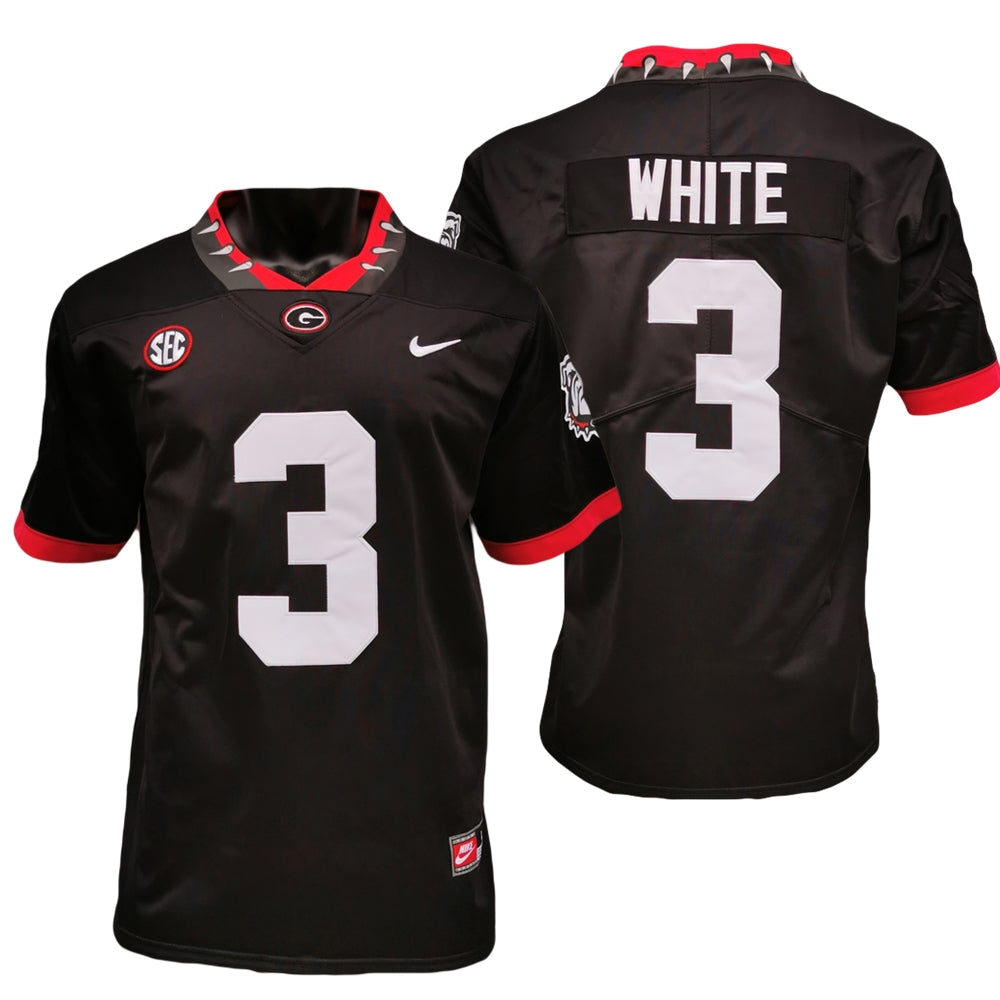 Georgia Bulldogs Zamir White Jersey #3 College Football Game Black