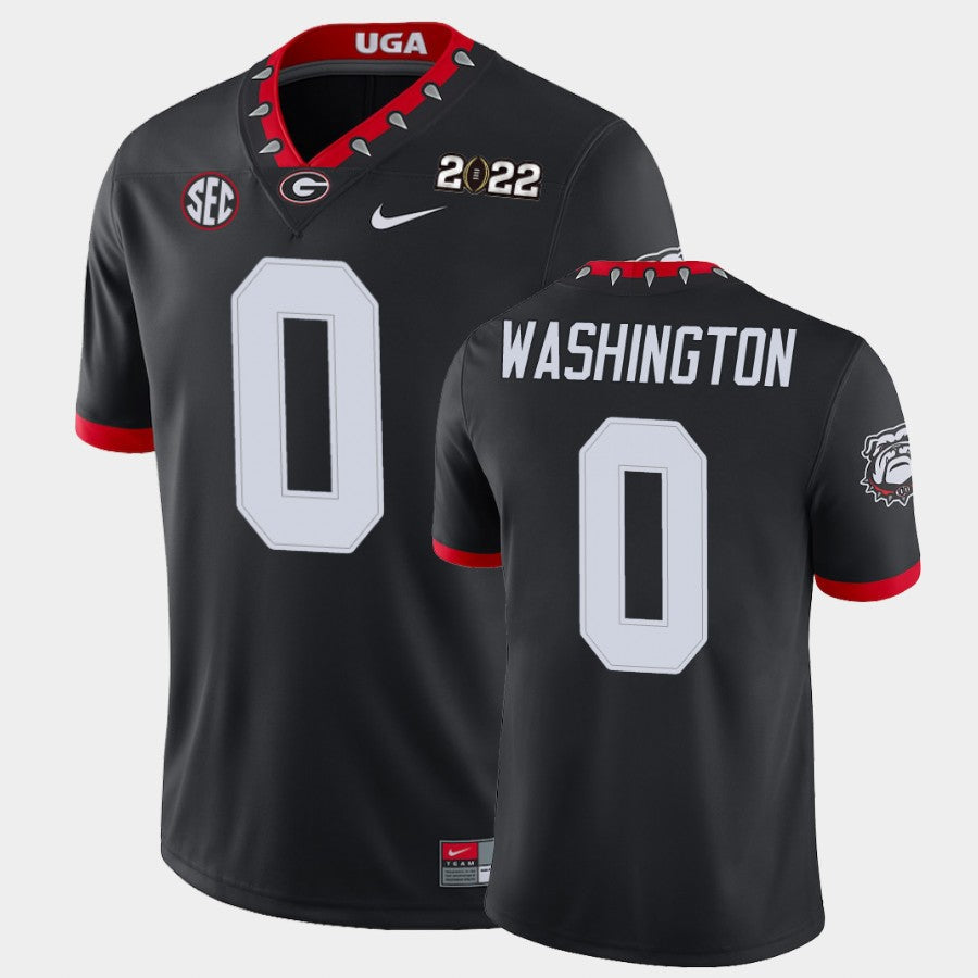 Georgia Bulldogs #0 Darnell Washington Black 2021 National Champions Game Jersey