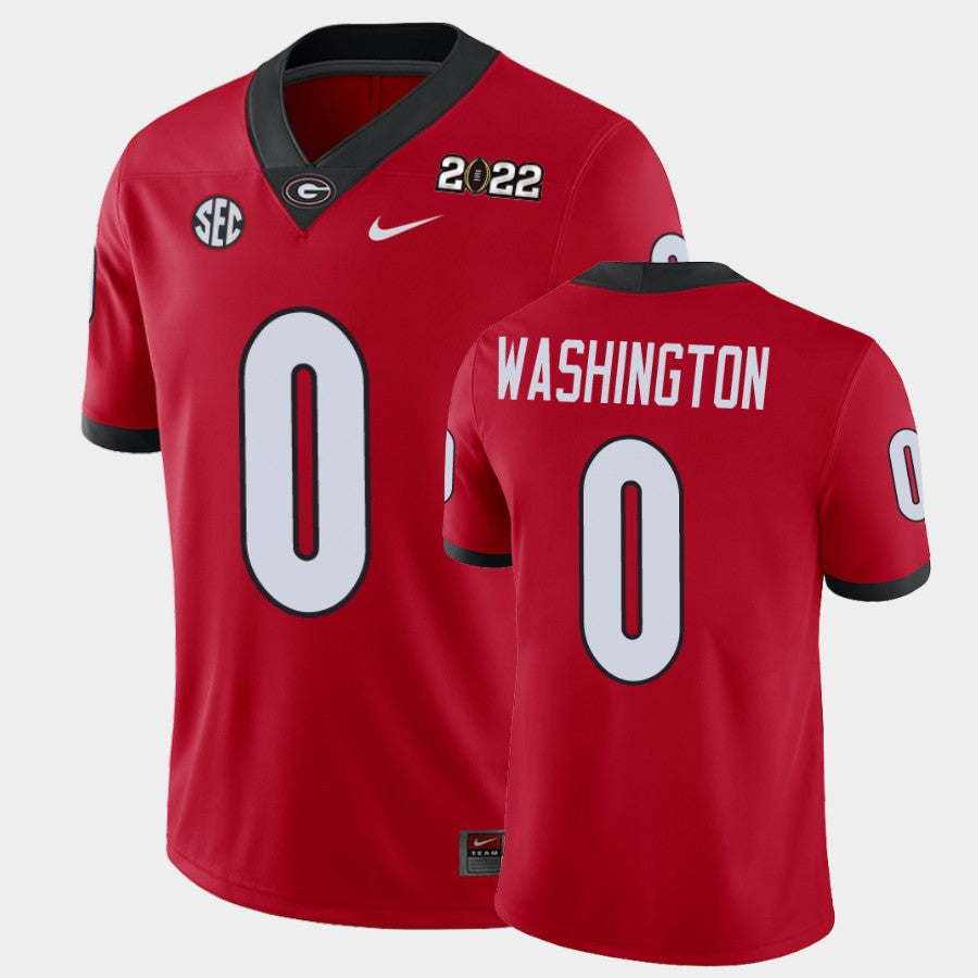 Georgia Bulldogs #0 Darnell Washington Red 2021 National Champions Game Jersey