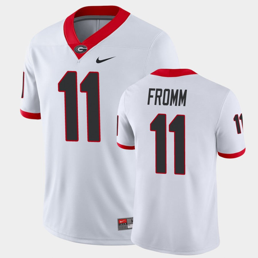 Georgia Bulldogs #11 Jake Fromm White Game College Football Jersey