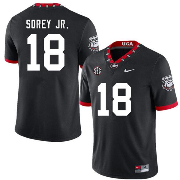 Georgia Bulldogs #18 Xavian Sorey Jr. Game College Football Jersey Black