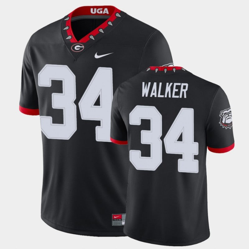 Georgia Bulldogs #34 Herschel Walker Black College Football Game Jersey