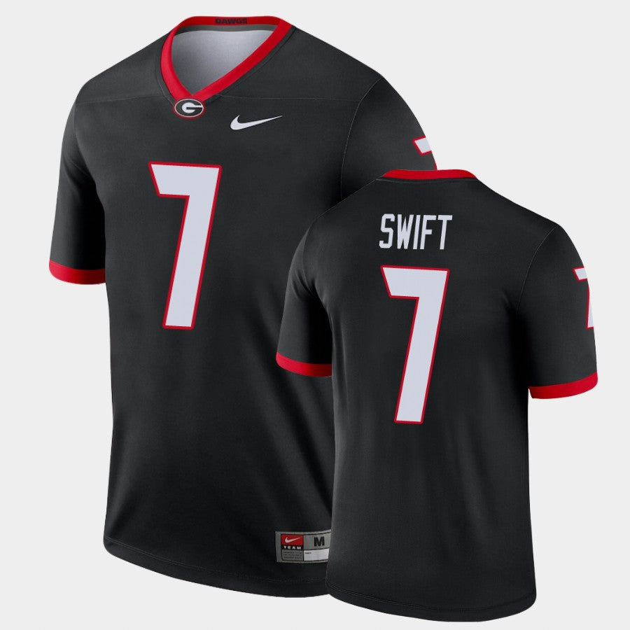 Georgia Bulldogs #7 DAndre Swift Black Legend Alternate Jersey