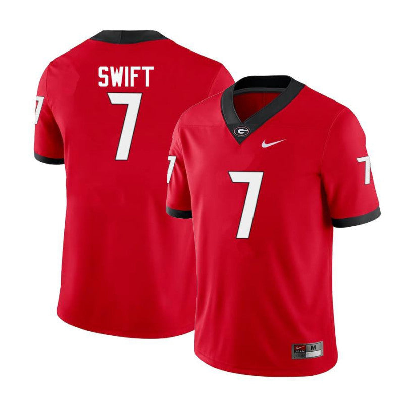 Georgia Bulldogs #7 DAndre Swift College Football Jersey Limited Red