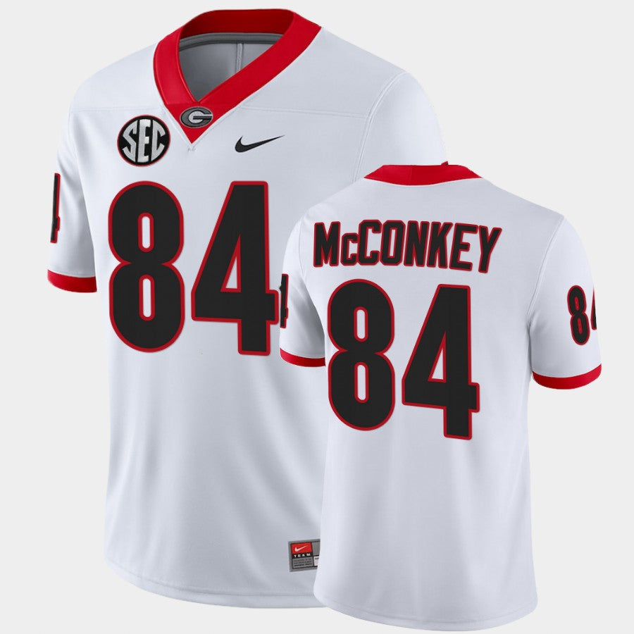Georgia Bulldogs #84 Ladd McConkey White College Football Game Jersey