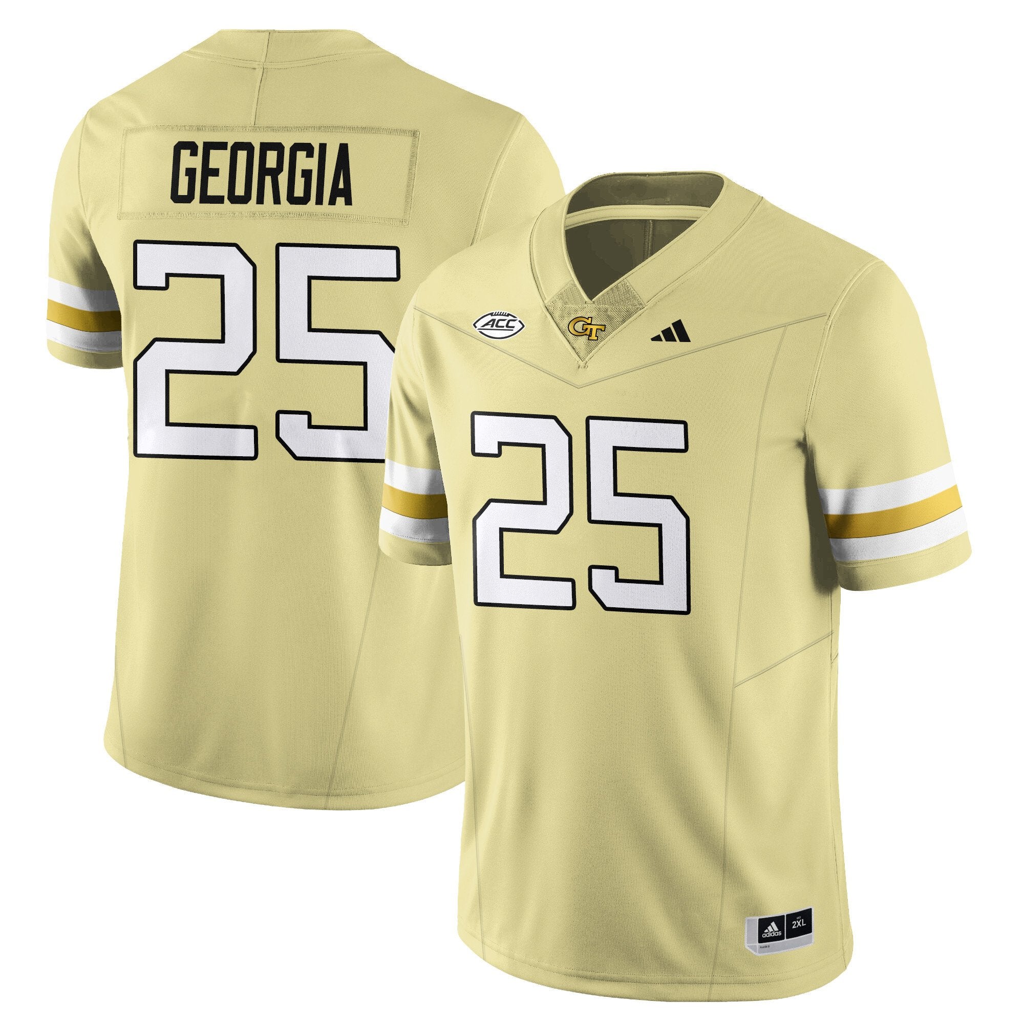 Georgia Jersey #25 Georgia Tech Football 2025 Vapor Limited Stitched Gold