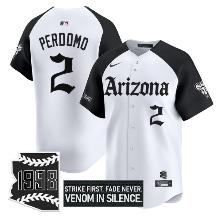 Geraldo Perdomo Jersey #2 Arizona Diamondbacks Gothic Desert Fang Edition