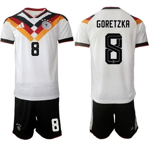Germany #8 GORETZKA Jerseys National Team x World Cup 2026 Home White On Field Soccer