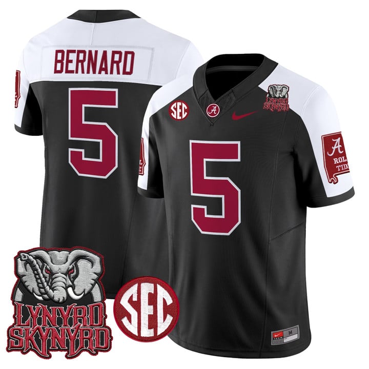Germie Bernard Jersey #5 Alabama Crimson Tide Lynyrd Skynyrd Patch Stitched
