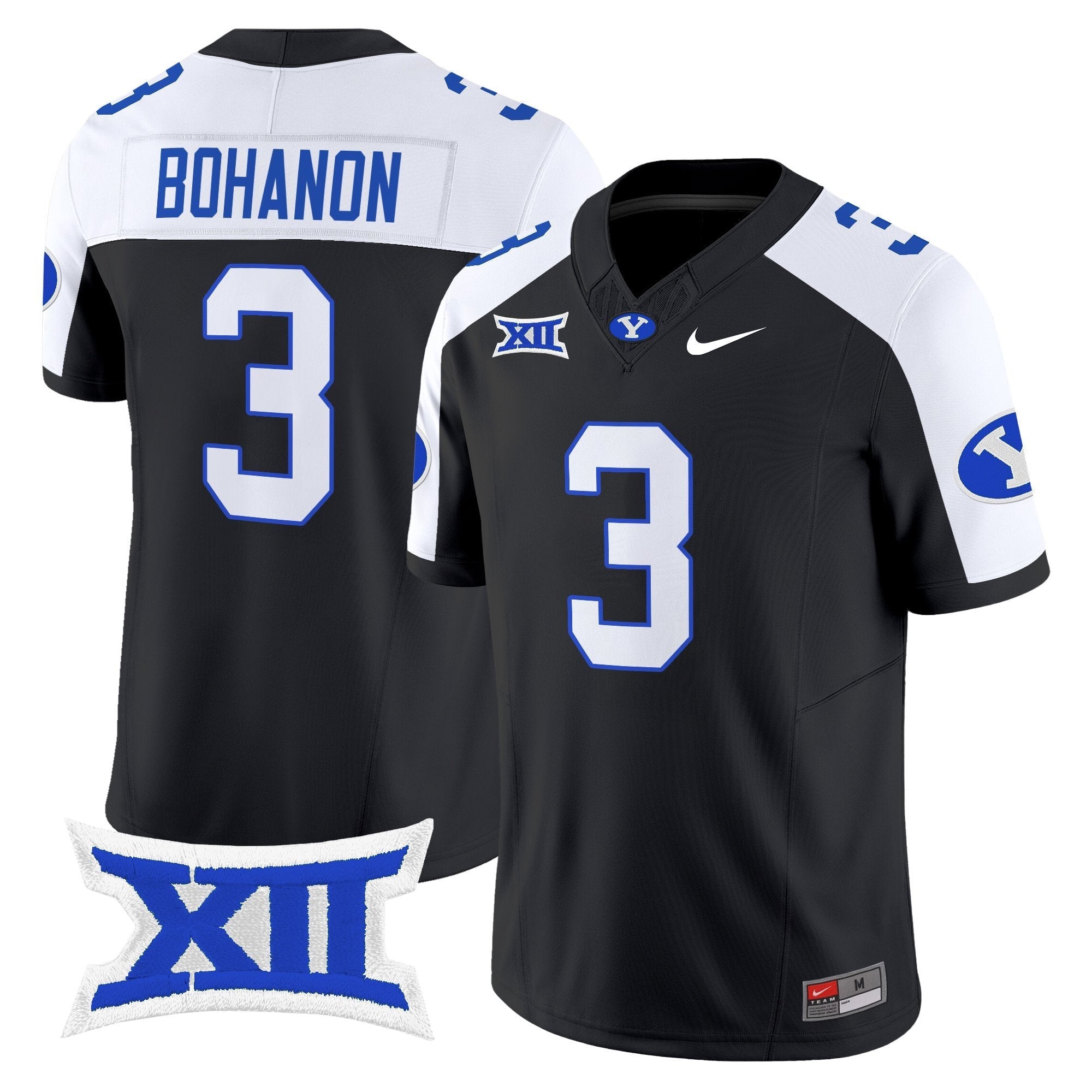 Gerry Bohanon Jersey #3 BYU Cougars 2025 Vapor Limited Stitched Black Alternate