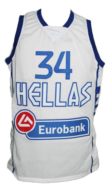 Giannis Antetokounmpo Jersey #34 Greece Basketball White