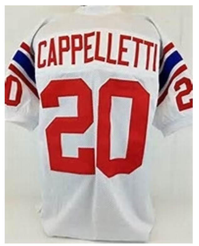 Gino Cappelletti Jersey New England Patriots Custom Throwback Football White