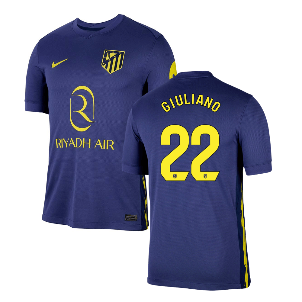 Giuliano Simeone 22 Atlético de Madrid 2025-26 Away Match Jersey – Navy