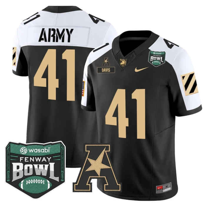 Glenn Davis Jersey #41 Army Black Knights 2025 Fenway Bowl Stitched