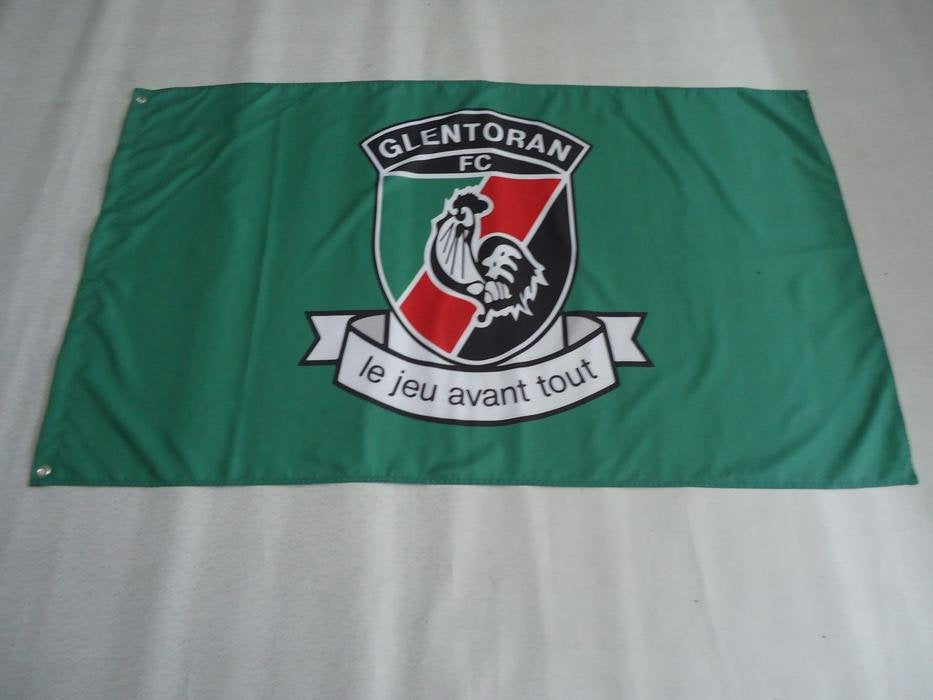 Glentoran F.C. Flag 3x5ft Banner polyester