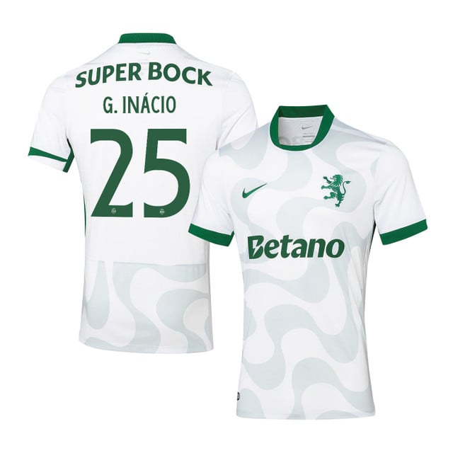 Gonçalo Inácio 25 Sporting CP 2025-26 Third Match Jersey – White