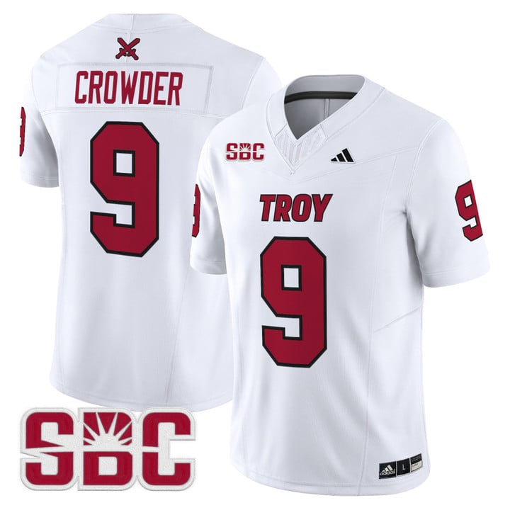 Goose Crowder Jersey #9 Troy Trojans 2025 Vapor Limited Stitched Black Alter