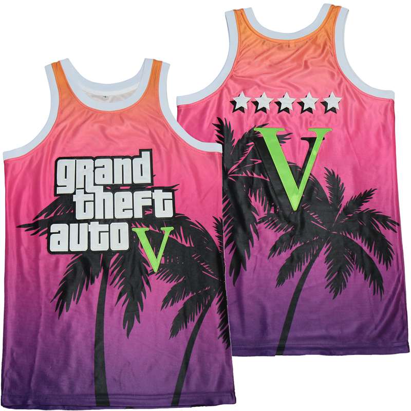 Grand Theft Auto Five Basketball Jersey