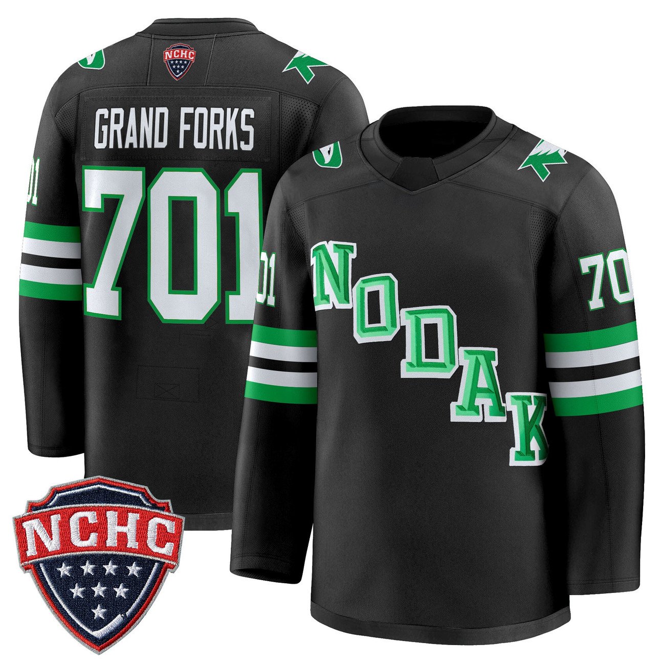 Grand Forks Jersey #701 North Dakota Fighting Hawks 2025-26 Stitched