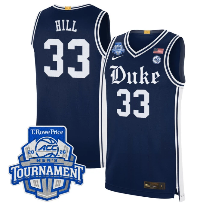 Grant Hill Jersey #33 Duke Blue Devils 2026 ACC Tournament Stitched