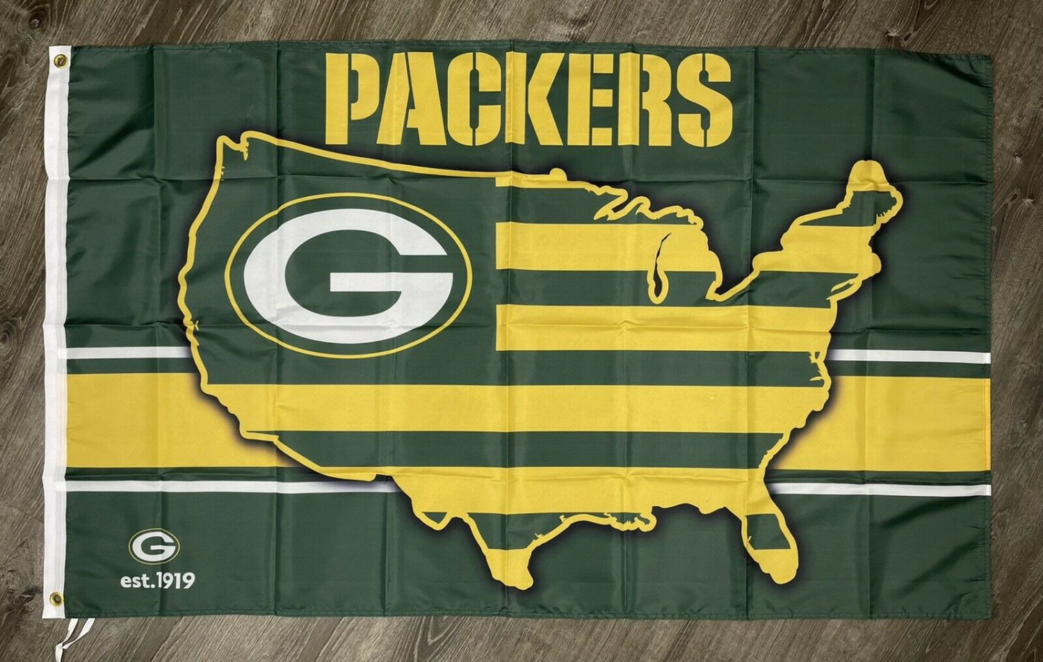 Green Bay Packers Flag 3x5 ft Sports Football Banner Man-Cave Garage