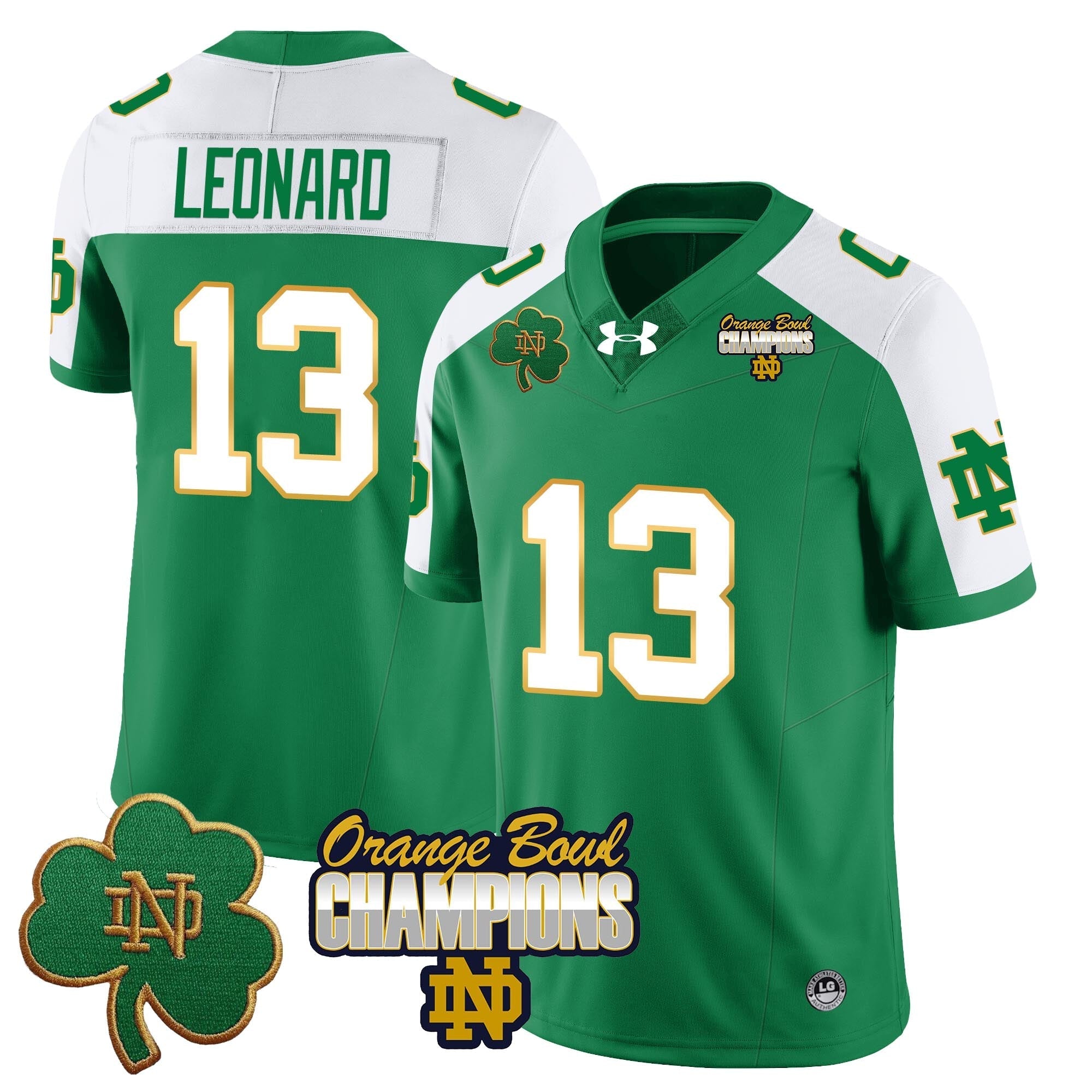 Men Notre Dame Fighting Irish 2025 Orange Bowl Champions Jersey  - All Stitched