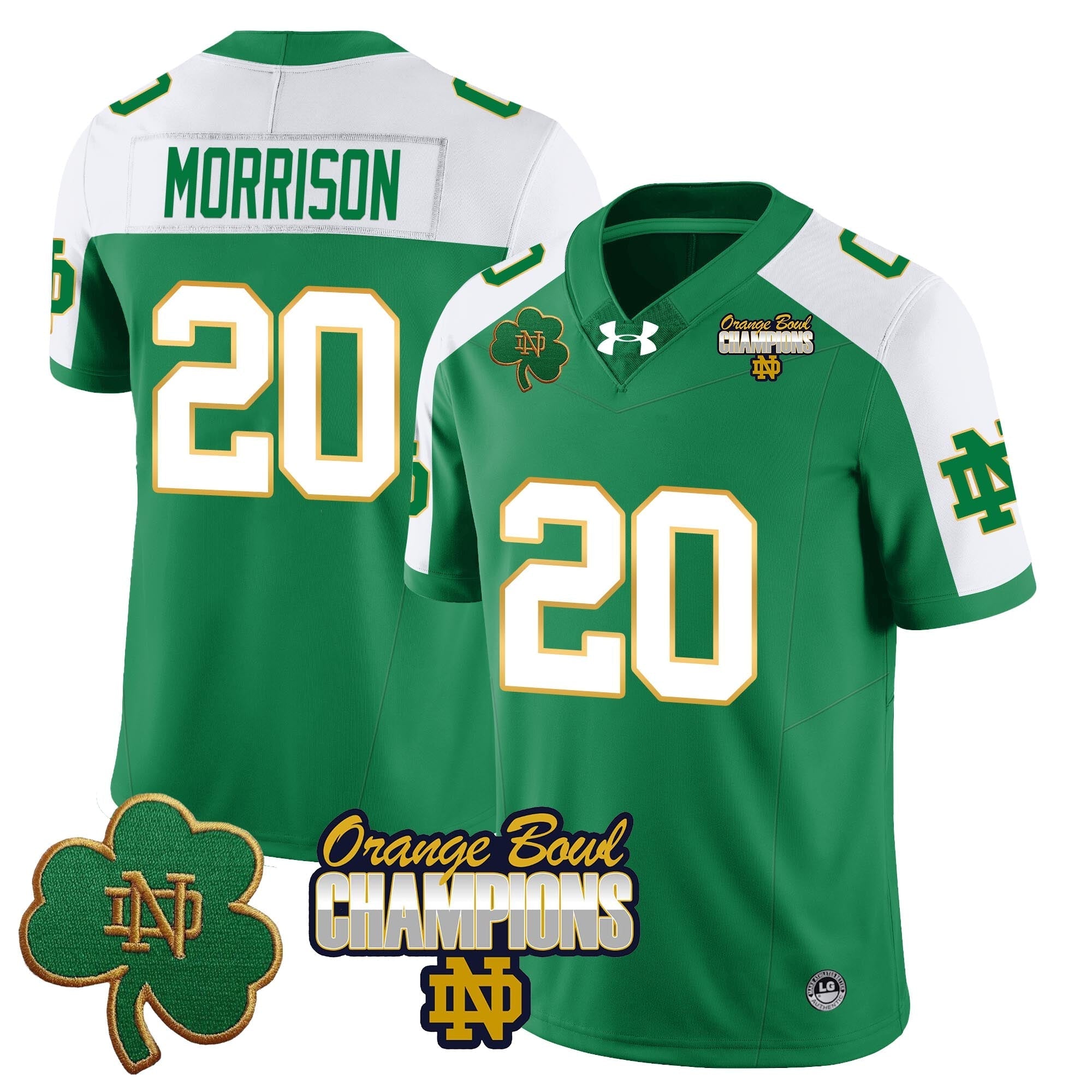 Men Notre Dame Fighting Irish 2025 Orange Bowl Champions Jersey  - All Stitched