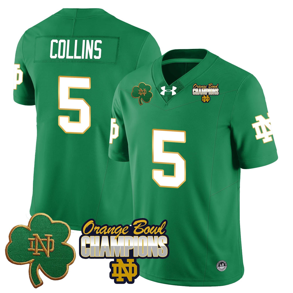 Men Notre Dame Fighting Irish 2025 Orange Bowl Champions Jersey  - All Stitched
