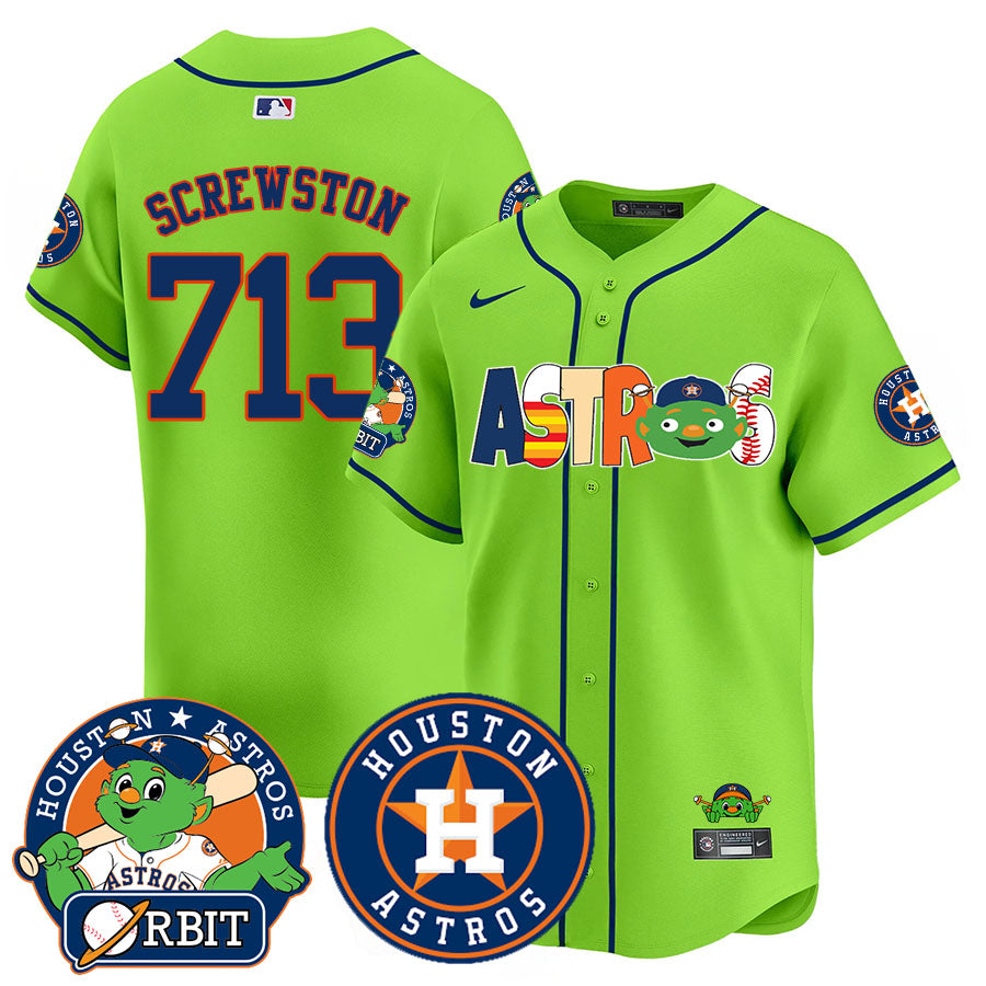 Houston Astros Orbit Vapor Premier Jersey - All Stitched