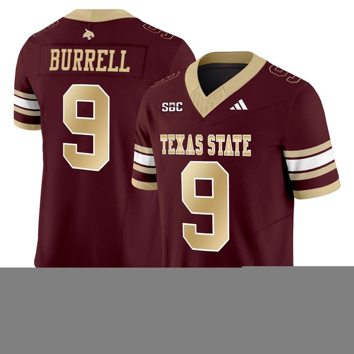 Greg Burrell Jersey #9 Texas State Bobcats 2025 Limited Stitched