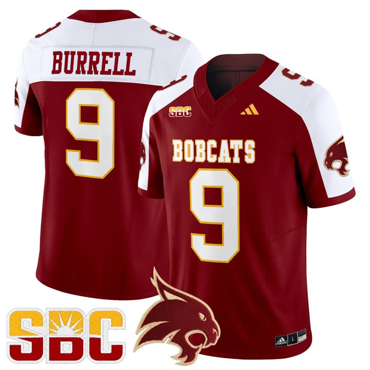 Greg Burrell Jersey #9 Texas State Bobcats 2025 Limited Stitched