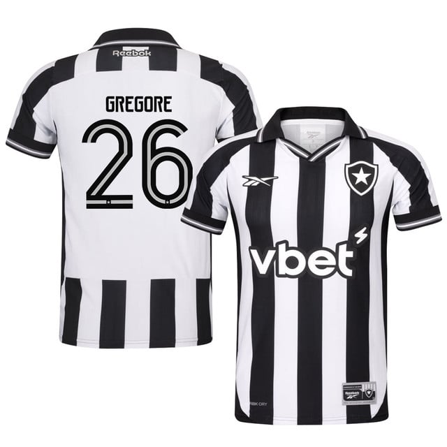 Gregore #26 Botafogo 2025-26 Home Jersey – Black White
