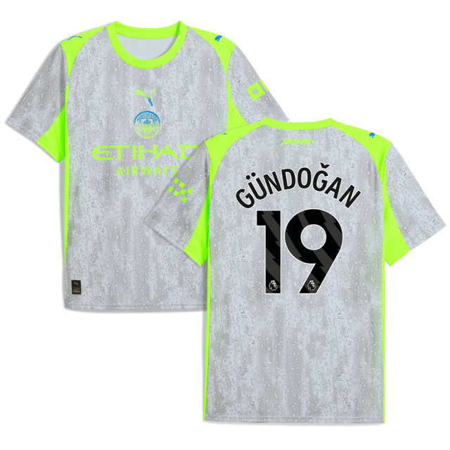 Gundogan 19 Manchester City 2025-26 Third Men Jersey – Gray