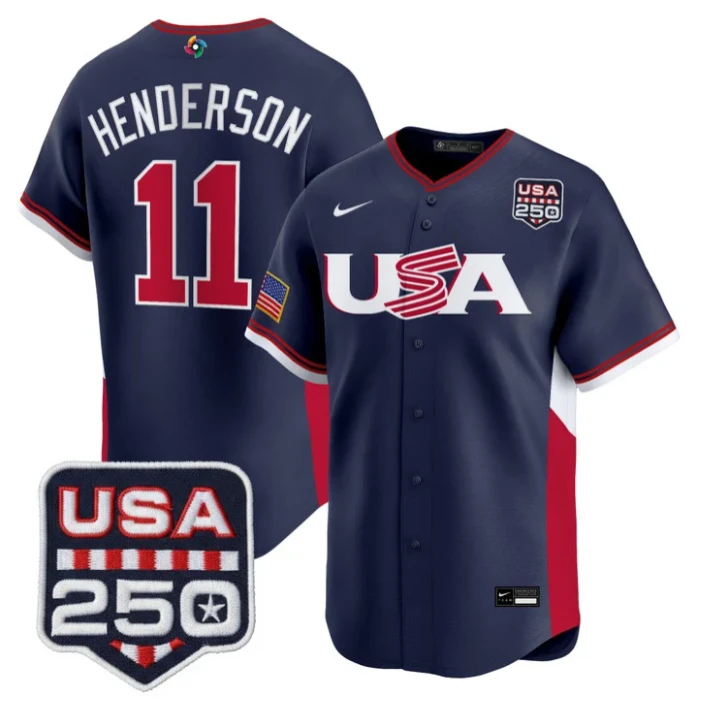 Gunnar Henderson Jersey #11 Team USA World Baseball Classic 250 USA 2026 Stitched