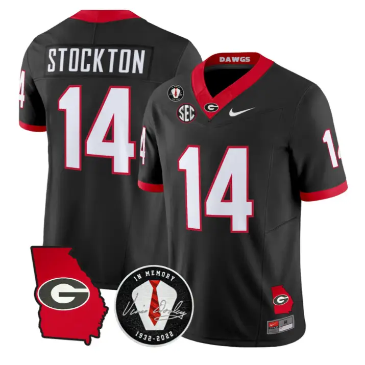 Gunner Stockton Jersey #14 Georgia Bulldogs 2026 Vince Dooley Stitched