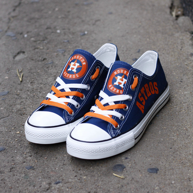 Houston Astros Limited Print MLB Baseball Fans Low Top Canvas Shoes Sport Sneakers T-DAC90L
