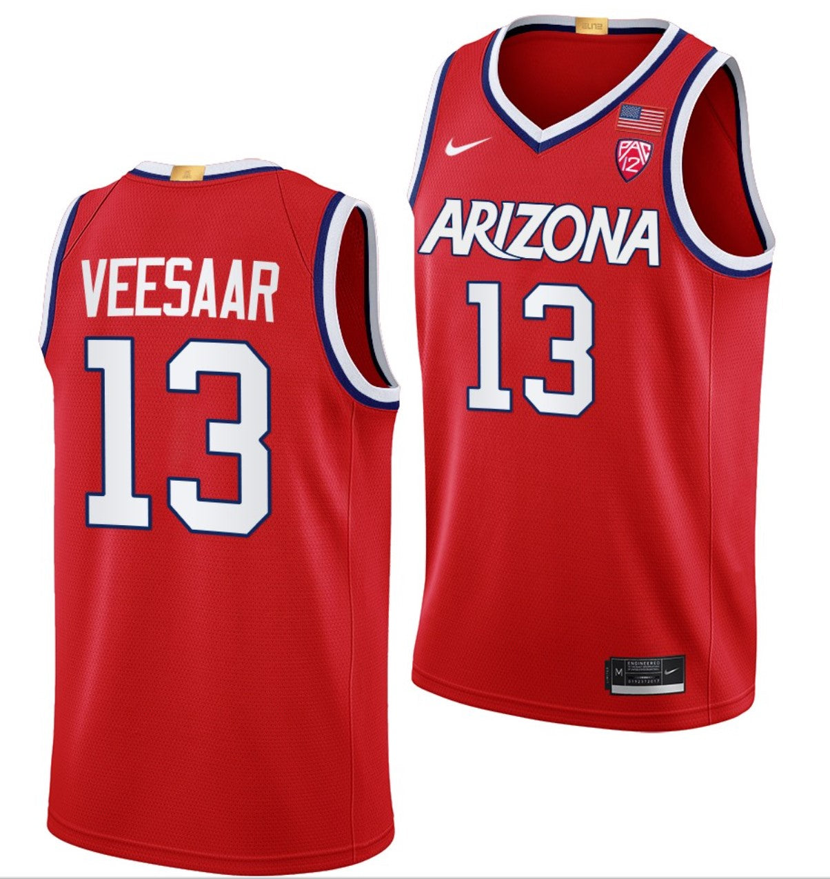 Henri Veesaar Jersey Arizona Wildcats College Basketball Maui Invitational Champs #13