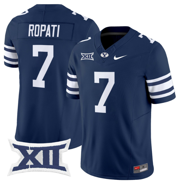Hinckley Ropati Jersey #7 BYU Cougars Vapor Limited College Football Stitched Navy