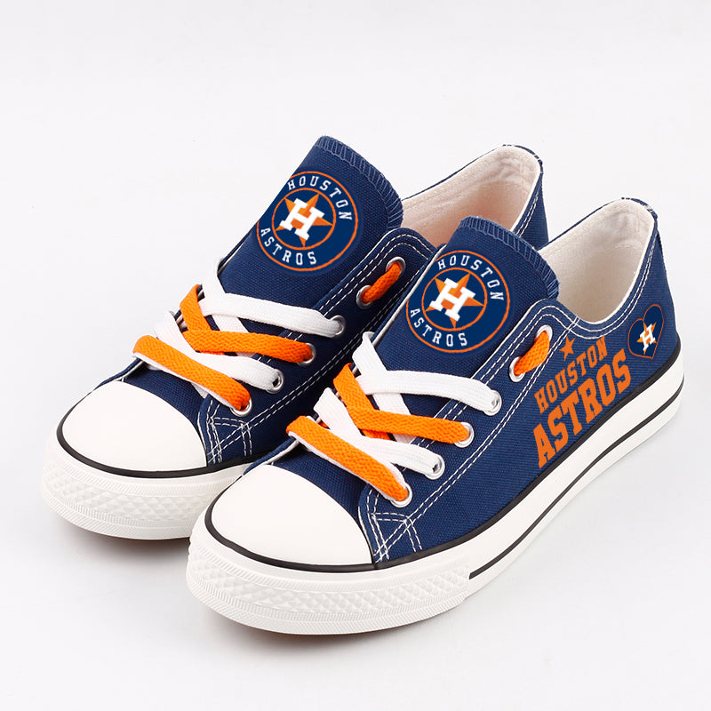 Houston Astros Limited Print MLB Baseball Fans Low Top Canvas Shoes Sport Sneakers T-DAC175L