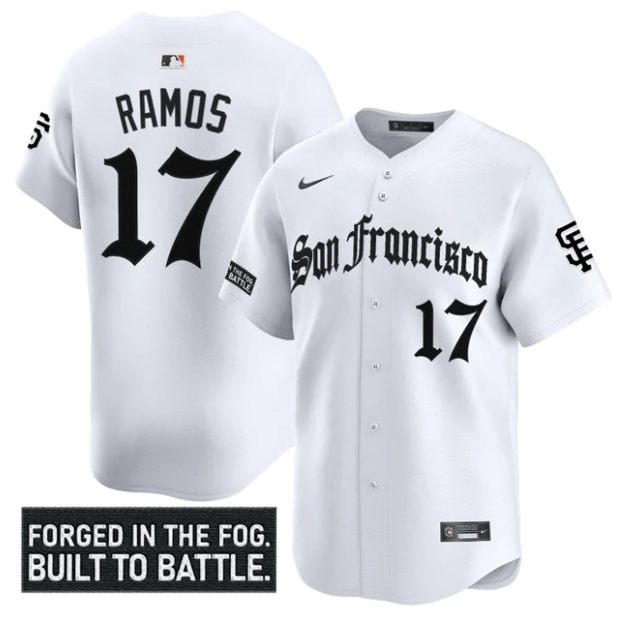 Heliot Ramos Jersey #17 San Francisco Giants Gothic Fog Edition Vapor Stitched White