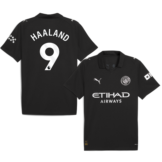 HAALAND #9 Manchester City 2025-26 Away Jersey – Black