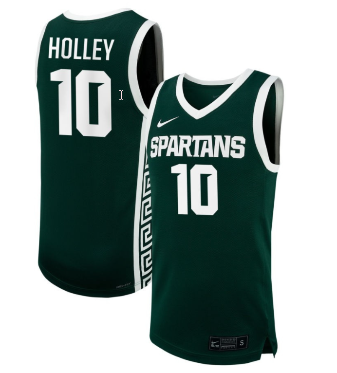 Helen Holley Jersey #10 Michigan State Spartans NIL Basketball Green