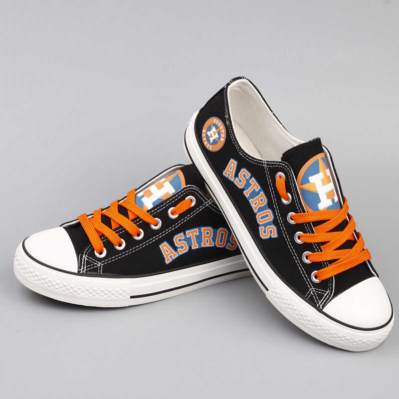 Houston Astros Limited Print MLB Baseball Fans Low Top Canvas Shoes Sport Sneakers T-D872H