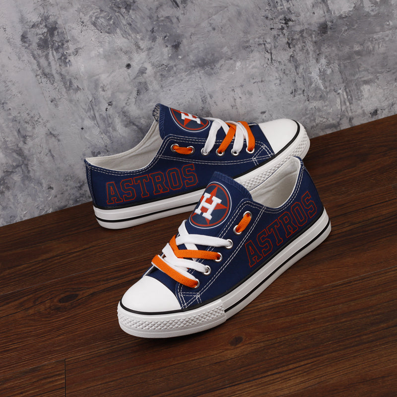 Houston Astros Limited Print MLB Baseball Fans Low Top Canvas Shoes Sport Sneakers T-DAC109L