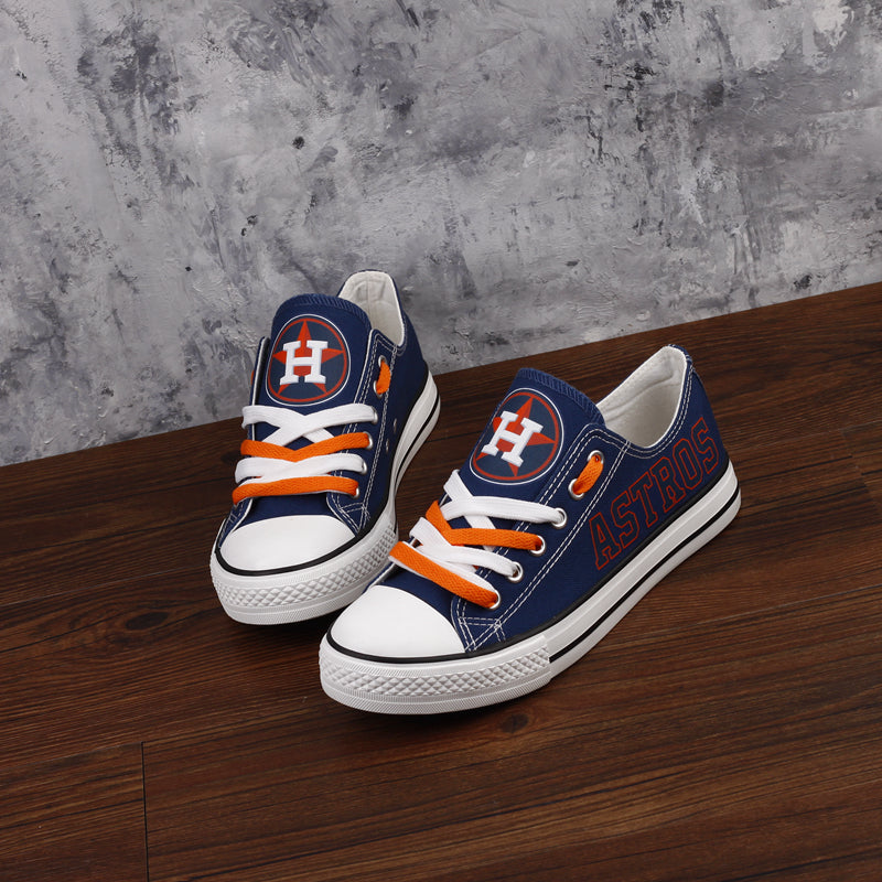 Houston Astros Limited Print MLB Baseball Fans Low Top Canvas Shoes Sport Sneakers T-DAC109L
